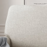 Fabric Upholstered Loveseat with Tonal Piping - NH915703