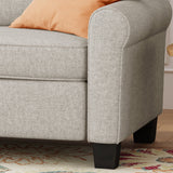 Fabric Upholstered Loveseat with Tonal Piping - NH915703