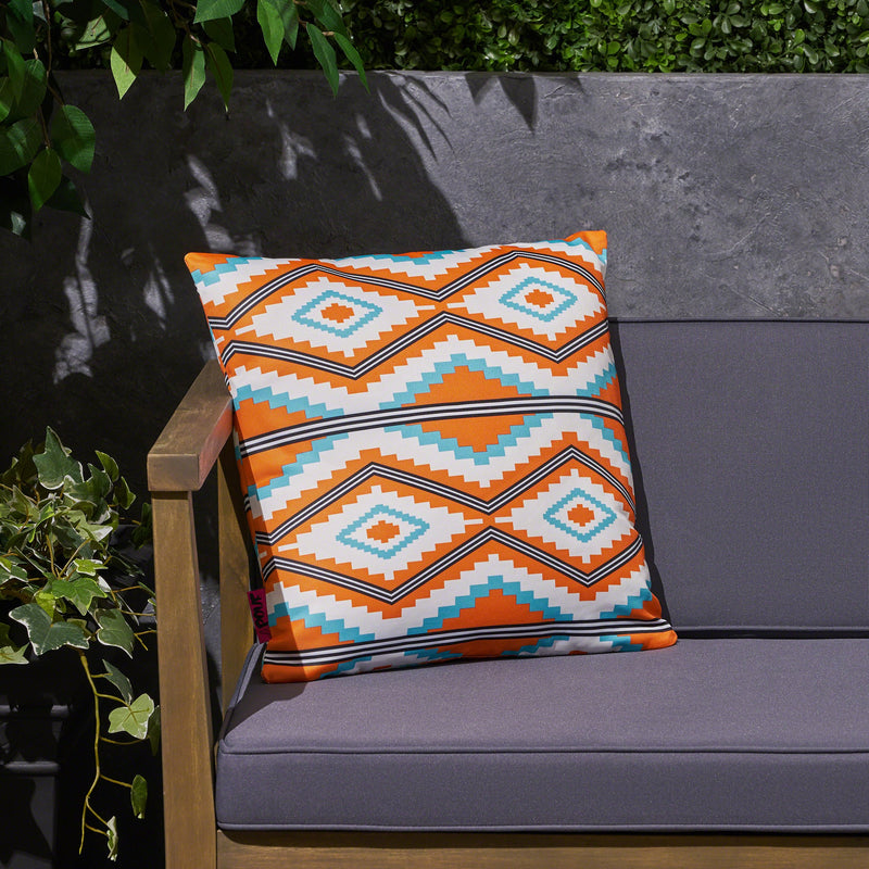 Boho Outdoor Cushion, 17.75