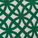 Outdoor Cushion, 17.75" Square, Geometric Lattice Pattern, Green, White - NH741703