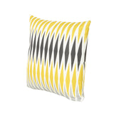 Outdoor Cushion, 17.75" Square, Geometric Pattern, Cream, Yellow, Dark Gray, Light Gray - NH941703