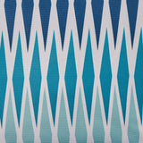 Outdoor Cushion, 17.75" Square, Geometric Pattern, Cream, Dark Teal, Turquoise, Light Blue - NH051703