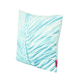 Outdoor Cushion, 17.75" Square, Palm Fronds, White, Teal - NH251703