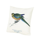 Outdoor Cushion, 17.75" Square, Parrot Print, Vintage, White, Green, Blue, Red, Yellow, Gray - NH141703