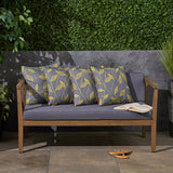 Outdoor Cushion, 17.75" Square, Cute Leaves, Yellow, Gray - NH341703