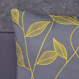 Outdoor Cushion, 17.75" Square, Cute Leaves, Yellow, Gray - NH341703