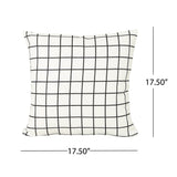 Outdoor Cushion, 17.75" Square, Modern Grid Pattern, Contemporary - NH931703