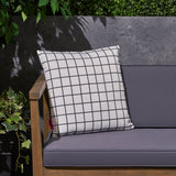 Outdoor Cushion, 17.75" Square, Modern Grid Pattern, Contemporary - NH931703