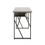 Modern Industrial Iron Frame Writing Desk with Drawer - NH687703