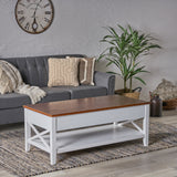 Luke Farmhouse Faux Wood Lift Top Coffee Table - NH290803