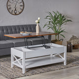 Luke Farmhouse Faux Wood Lift Top Coffee Table - NH290803