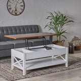 Luke Farmhouse Faux Wood Lift Top Coffee Table - NH290803