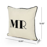 Modern Fabric MR and MRS Pillow Covers (Set of 2) - NH295113