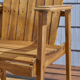 Outdoor Weather Resistant Acacia Wood Adirondack Dining Chairs (Set of 2) - NH989803