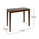 Contemporary Acacia Wood Bar Height Table - NH039803