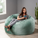 Glam 4 Foot Velvet Quilt Patterned Beanbag - NH227903