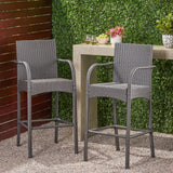 Outdoor Wicker Barstool Chair (Set of 2) - NH243113