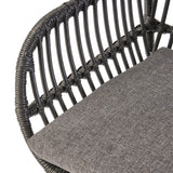 Indoor Woven Faux Rattan Chairs with Cushions (Set of 2) - NH382903