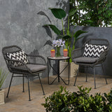 Outdoor Woven Faux Rattan Chairs with Cushions (Set of 2) - NH561903