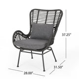 Outdoor Wicker Club Chairs with Cushions (Set of 2) - NH010013