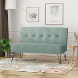 Modern Fabric Settee with Hair Pin Legs - NH356703