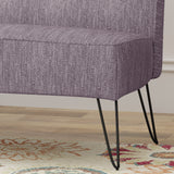 Modern Fabric Settee with Hair Pin Legs - NH356703