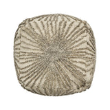 Boho Wool and Cotton Ottoman Pouf - NH023903