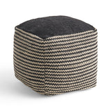 Boho Wool and Cotton Ottoman Pouf - NH623903