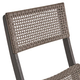 Outdoor Acacia Wood Wicker Foldable Bistro Set with Chairs and Table - NH710903