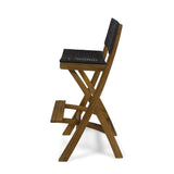 Outdoor Folding Acacia Wood Barstools (Set of 2) - NH328013