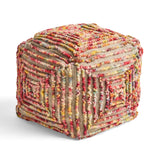 Boho Wool Ottoman Pouf - NH233903