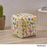 Boho Wool Ottoman Pouf - NH433903