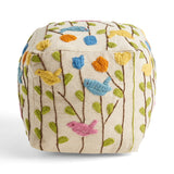 Boho Wool Ottoman Pouf - NH433903