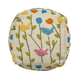 Boho Wool Ottoman Pouf - NH433903