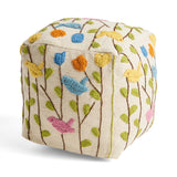 Boho Wool Ottoman Pouf - NH433903