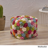 Boho Wool Ottoman Pouf - NH733903