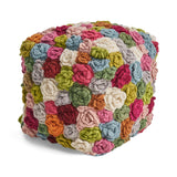 Boho Wool Ottoman Pouf - NH733903