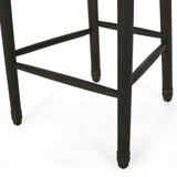 French Country Wooden Barstools with Upholstered Seating (Set of 2) - NH345313