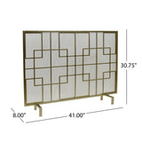 Modern Single PanelIron Firescreen - NH542903