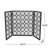 Modern Three Panel Iron Firescreen - NH111903