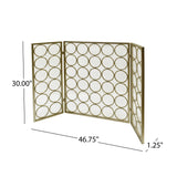 Modern Three Panel Iron Firescreen - NH111903