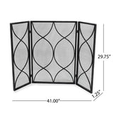 Modern Three Panel Iron Firescreen - NH431903