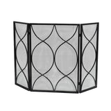 Modern Three Panel Iron Firescreen - NH431903