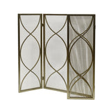 Modern Three Panel Iron Firescreen - NH431903