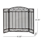 Contemporary Three Panel Iron Firescreen - NH801903