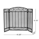 Contemporary Three Panel Iron Firescreen - NH801903