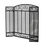 Contemporary Three Panel Iron Firescreen - NH801903