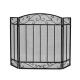 Contemporary Three Panel Iron Firescreen - NH801903