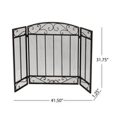 Contemporary Three Panel Iron Firescreen - NH801903