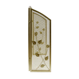 Modern Iron Firescreen with Leaf Accents - NH821903